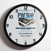 Thumbnail for PW300 design on light gray framed wall clock