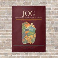 Thumbnail for Yogyakarta International Airport JOG vertical canvas print - no frame - dark red background