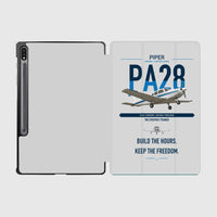 Thumbnail for Piper PA-28 Cherokee design on light gray samsung tablet tablet case
