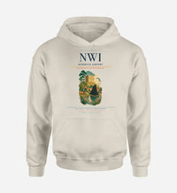 Thumbnail for Norwich Airport (NWI) design on khaki hoodie single-side print