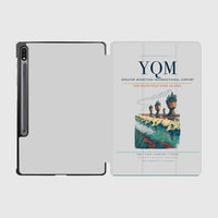 Thumbnail for Greater Moncton International Airport (YQM) design on light gray samsung tablet tablet case