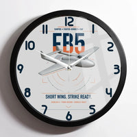 Thumbnail for de Havilland Vampire FB5 design on light gray framed wall clock