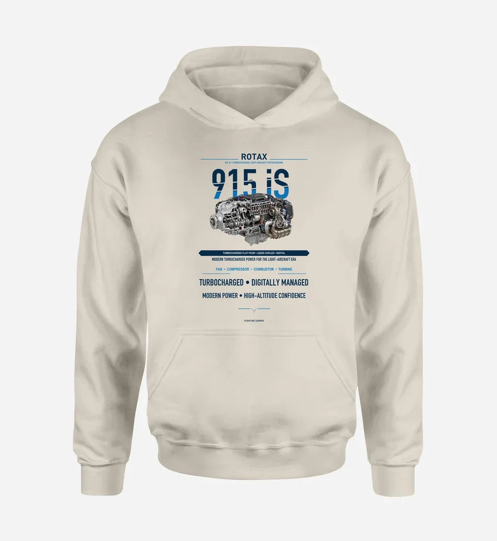 915 iS design on khaki hoodie single side