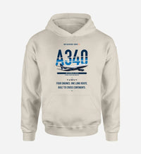 Thumbnail for Airbus A340-200 design on khaki hoodie single side