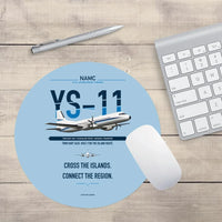 Thumbnail for NAMC YS-11A design on light blue round mouse pad