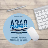 Thumbnail for Airbus A340-300 design on light blue round mouse pad