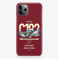 Thumbnail for Cessna 182 Skylane design on dark red magsafe iphone case, for iPhone Pro Max