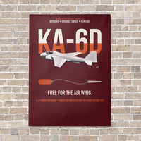 Thumbnail for KA-6D Intruder vertical canvas print - no frame - dark red background