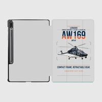 Thumbnail for Leonardo AW169 design on light gray samsung tablet tablet case