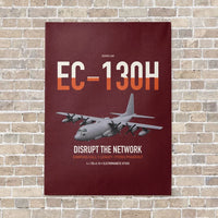 Thumbnail for EC-130H Compass Call vertical canvas print - no frame - dark red background