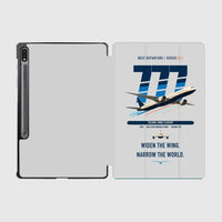 Thumbnail for Boeing 777-9 design on light gray samsung tablet tablet case
