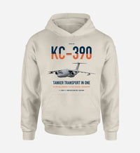 Thumbnail for Embraer KC-390 Millennium design on khaki double-side hoodie, single-side print