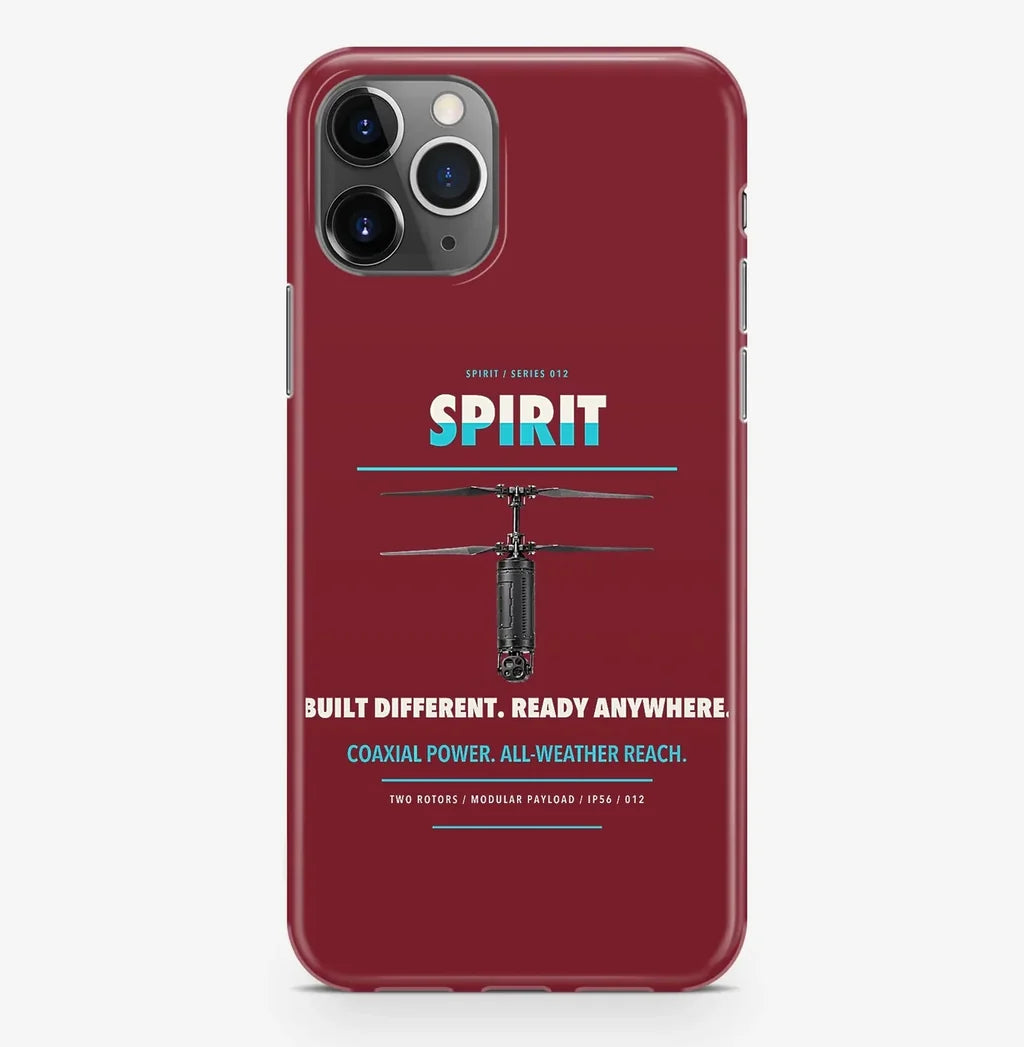 Ascent AeroSystems Spirit Case ProMax design on dark red iphone case promax
