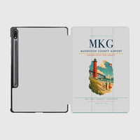 Thumbnail for Muskegon County Airport (MKG) design on light gray samsung tablet tablet case