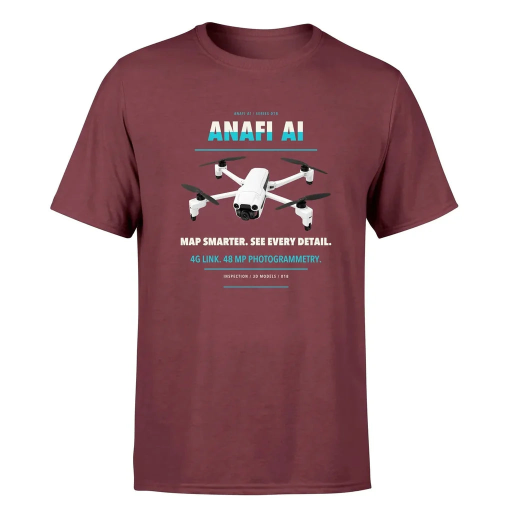 Parrot ANAFI Ai design on dark red single side