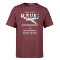 Thumbnail for Cessna Citation Mustang design on dark red double-side t-shirt, single-side print