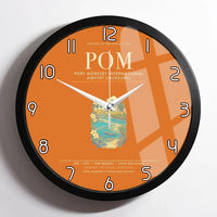 Thumbnail for Port Moresby International Airport POM Wall-Clock Framed - Orange