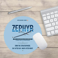 Thumbnail for Airbus Zephyr S design on light blue round mouse pad