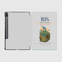 Thumbnail for Rishiri Airport (RIS) design on light gray samsung tablet tablet case