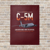Thumbnail for C-5M Super Galaxy vertical canvas print - no frame - dark red background