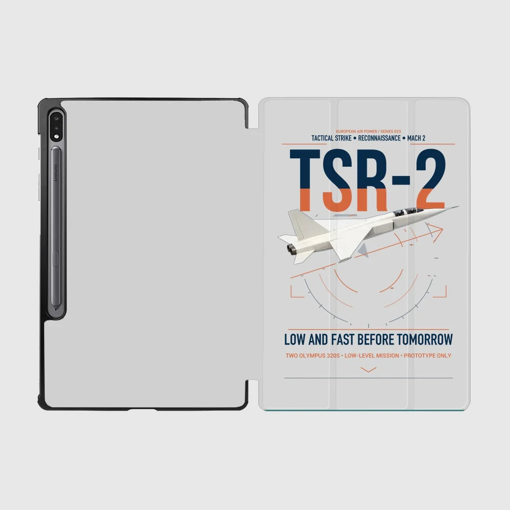 BAC TSR-2 design on light gray samsung tablet tablet case