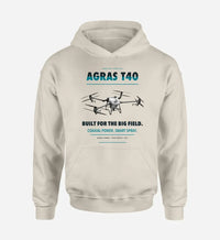 Thumbnail for DJI Agras T40 design on khaki hoodie single side