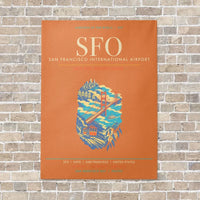 Thumbnail for San Francisco International Airport SFO - Canvas Framed - Orange