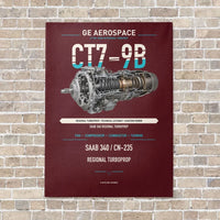Thumbnail for CT7-9B vertical canvas print - no frame - dark red background
