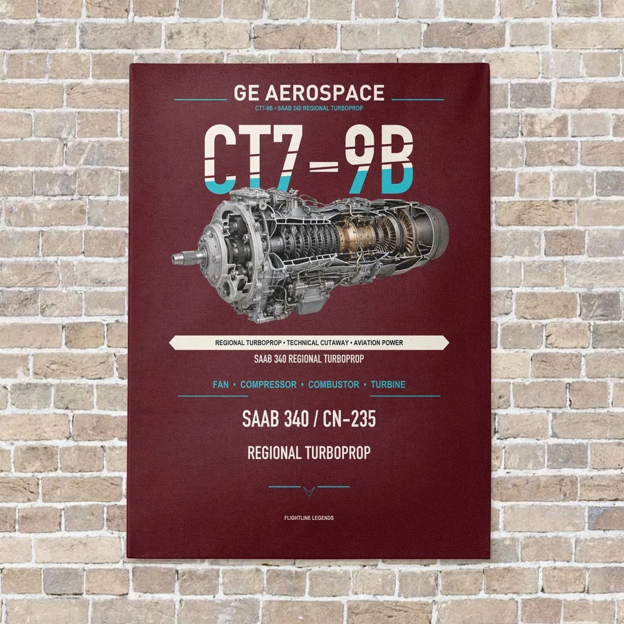 CT7-9B vertical canvas print - no frame - dark red background