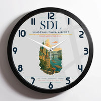 Thumbnail for Sundsvall-Timrå Airport (SDL) design on light gray framed wall clock