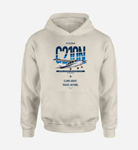 Thumbnail for Cessna T210N Centurion design on khaki double-side hoodie, single-side print