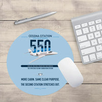 Thumbnail for Cessna Citation 550 - Citation II design on light blue round mouse pad