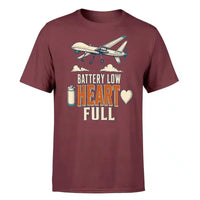 Thumbnail for SIGNAL 216 - Battery Low Heart Full - Premium T-Shirt design on dark red premium t shirt