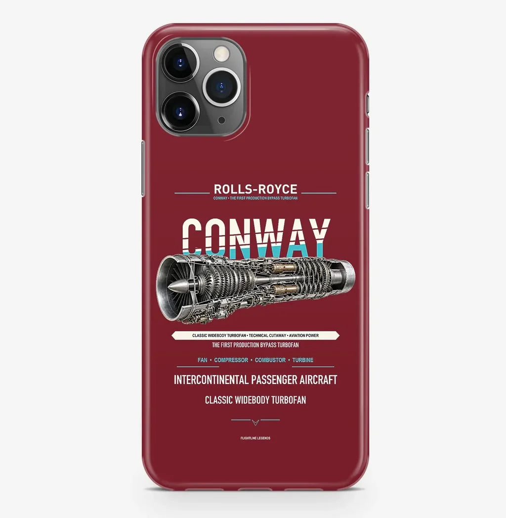 CONWAY Case ProMax design on dark red iphone case promax