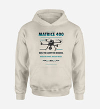 Thumbnail for DJI Matrice 400 design on khaki hoodie single side