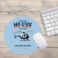 Thumbnail for MD Helicopters MD 530F design on light blue round mouse pad