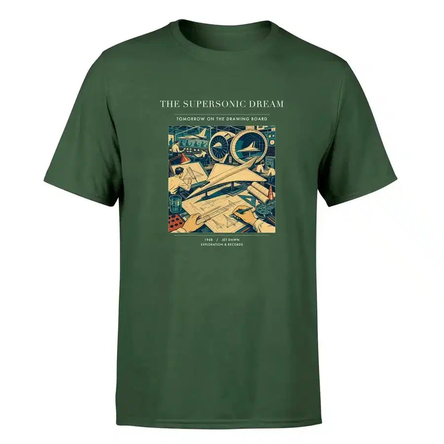 VINTAGE G4128 - The Supersonic Dream - Premium T-Shirt design on darkgreen premium t shirt