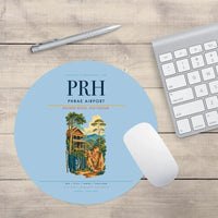 Thumbnail for Phrae Airport (PRH) design on light blue round mouse pad