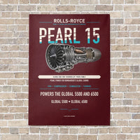Thumbnail for PEARL 15 vertical canvas print - no frame - dark red background