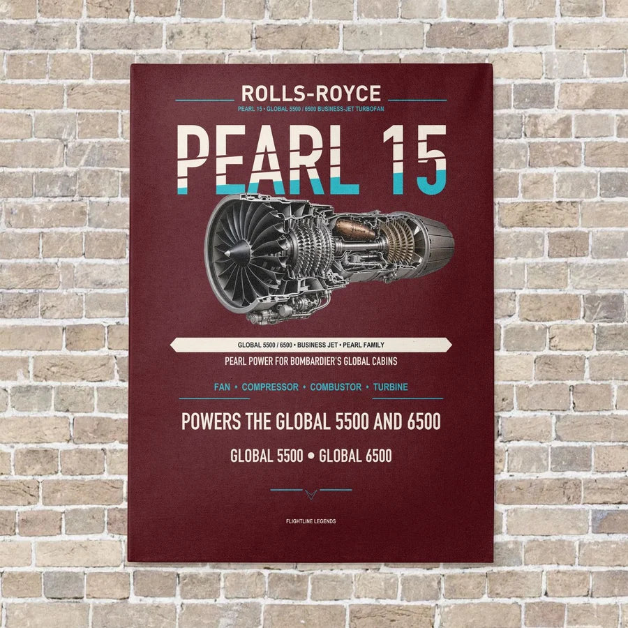PEARL 15 vertical canvas print - no frame - dark red background