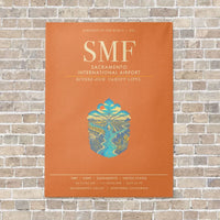 Thumbnail for Sacramento International Airport SMF - Canvas Framed - Orange
