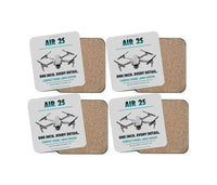 Thumbnail for DJI Air 2S design on light gray 4 pieces set coaster