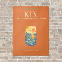Thumbnail for Kansai International Airport Osaka KIX - Canvas Framed - Orange