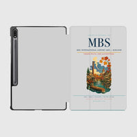 Thumbnail for MBS International Airport (MBS) design on light gray samsung tablet tablet case