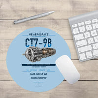 Thumbnail for CT7-9B design on light blue round mouse pad