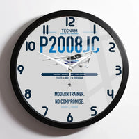 Thumbnail for Tecnam P2008JC NG design on light gray framed wall clock