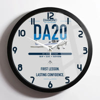 Thumbnail for Diamond DA20 design on light gray framed wall clock