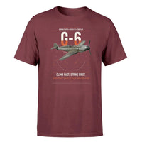 Thumbnail for Messerschmitt Bf 109G-6 design on dark red t-shirt, single-side print