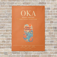 Thumbnail for Naha Airport OKA - Canvas Framed - Orange