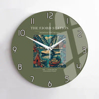 Thumbnail for VINTAGE G4062 - The Fjord Station - Designed Wall Clocks design on greenarmy no-frame